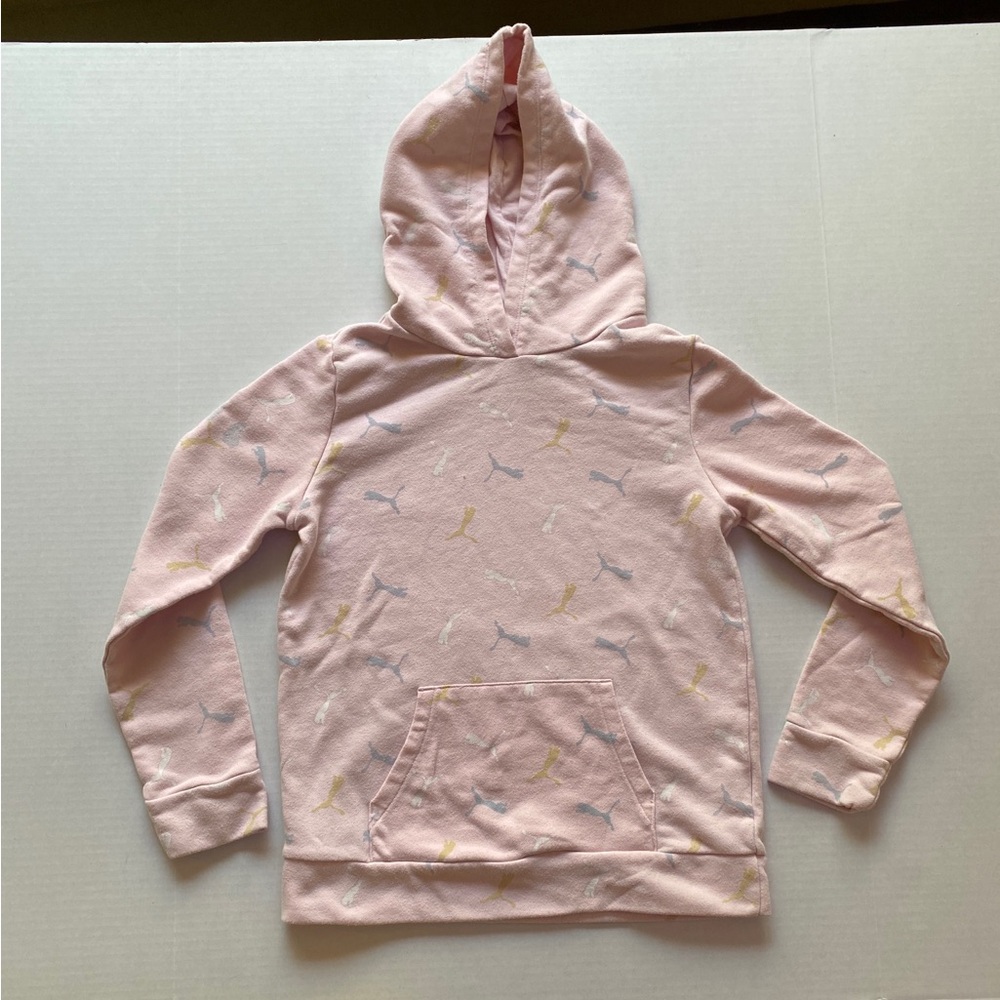 Puma Large Youth French Pink Terry Hoodie
